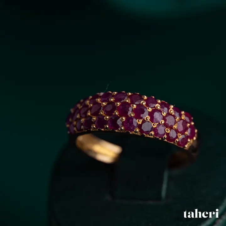 Yellow Gold Ring with Ruby design 198 by TAHERI