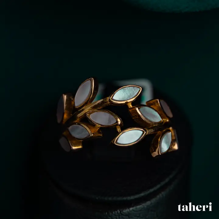 Yellow Gold Ring with Colored Stones design 199 by TAHERI