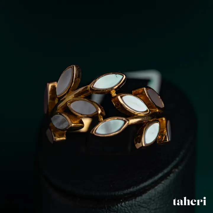 Yellow Gold Ring with Colored Stones design 200 by TAHERI