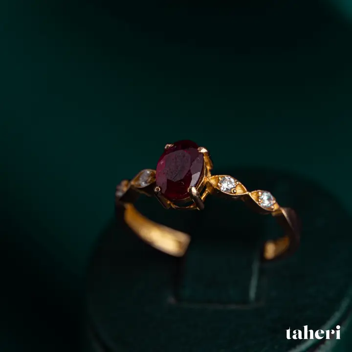 Yellow Gold Ring with Ruby design 204 by TAHERI