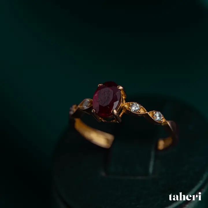 Yellow Gold Ring with Ruby design 205 by TAHERI