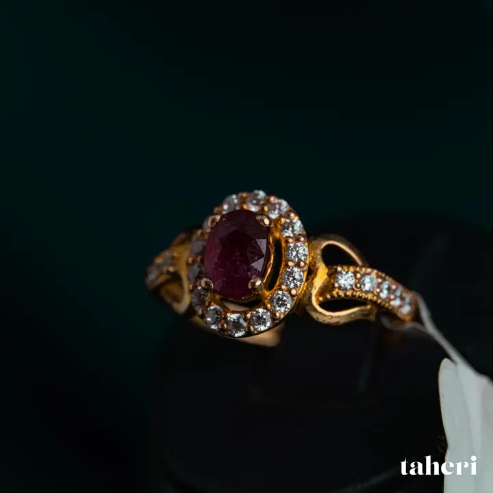Yellow Gold Ring with Ruby design 206 by TAHERI