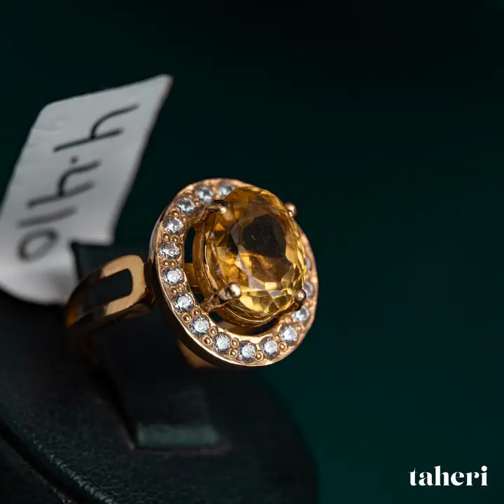 Yellow Gold Ring with Colored Stones design 232 by TAHERI
