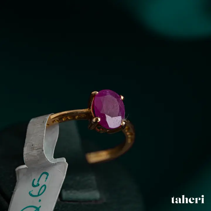 Yellow Gold Ring with Ruby design 240 by TAHERI
