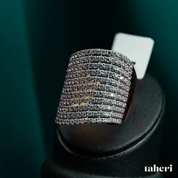 Two-Tone Ring with Cubic Zirconia design 247 by TAHERI