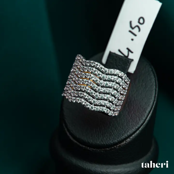 Two-Tone Ring with Cubic Zirconia design 251 by TAHERI