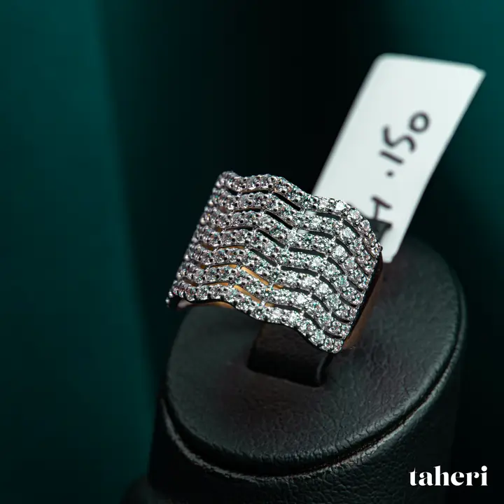 Yellow Gold Ring with Cubic Zirconia design 252 by TAHERI
