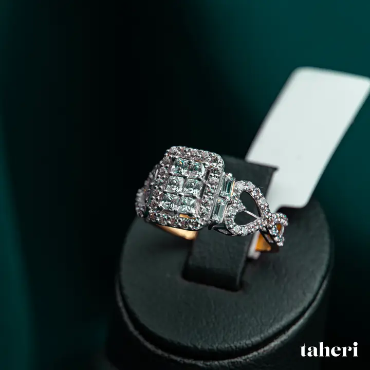 Two-Tone Ring with Cubic Zirconia design 253 by TAHERI