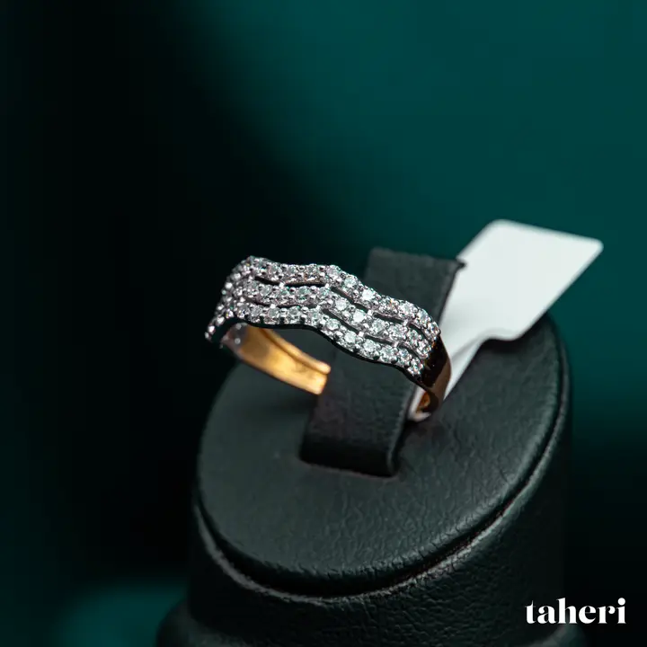 Two-Tone Ring with Cubic Zirconia design 260 by TAHERI