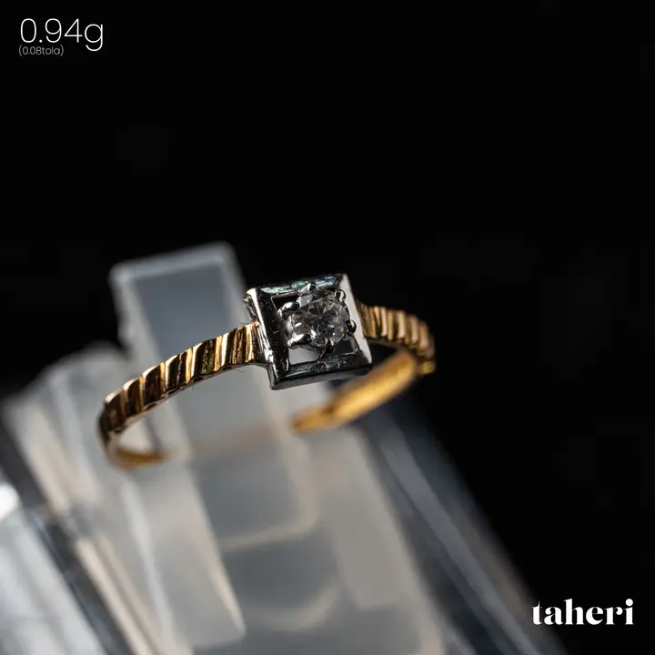 Two-Tone Ring with Cubic Zirconia design 272 by TAHERI