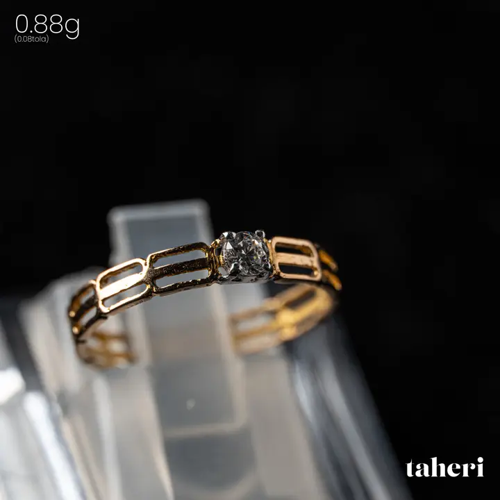 Two-Tone Ring with Cubic Zirconia design 273 by TAHERI
