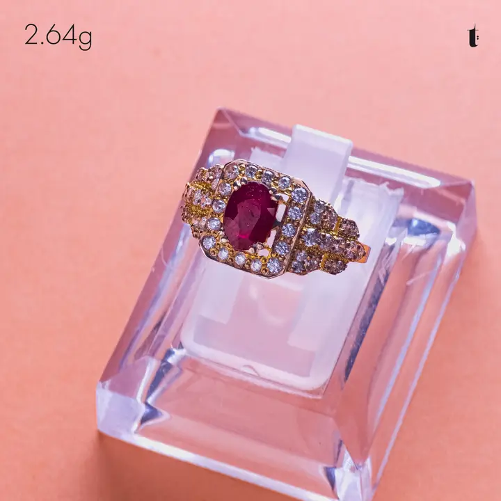 Yellow Gold Ring with Ruby design 291 by TAHERI