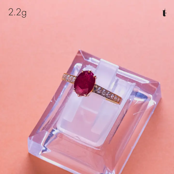 Yellow Gold Ring with Ruby design 301 by TAHERI