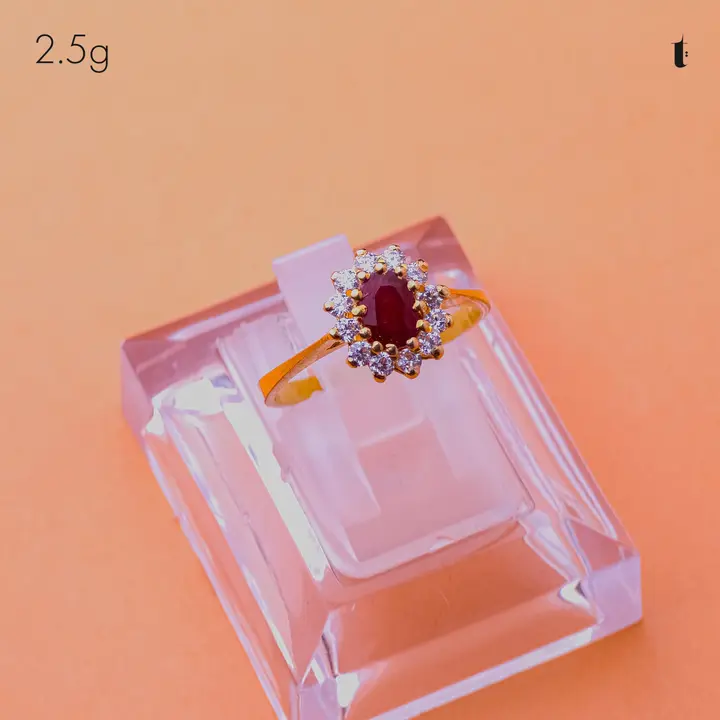 Yellow Gold Ring with Ruby design 304 by TAHERI