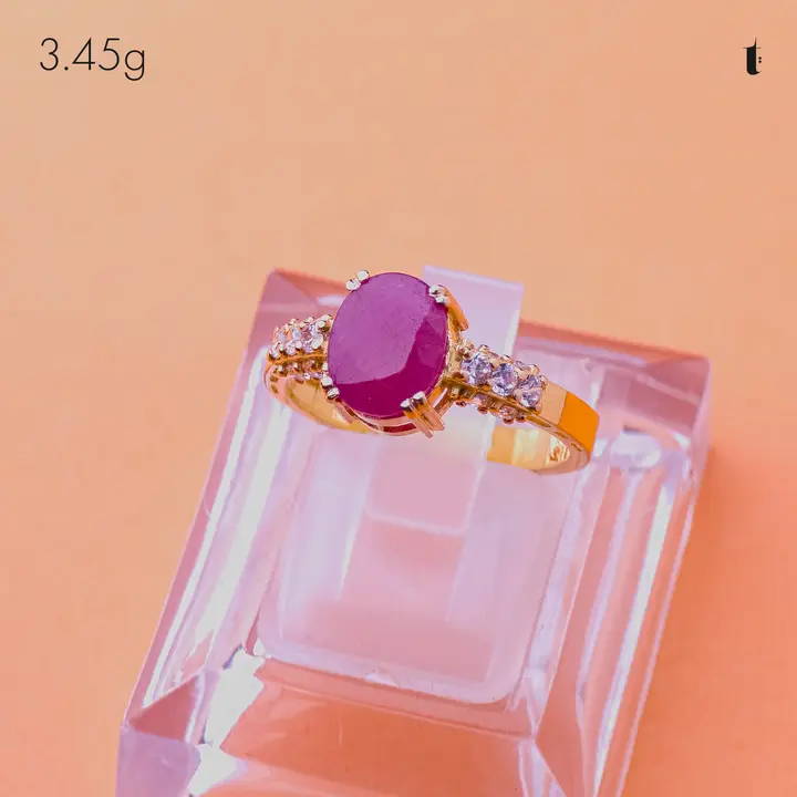 Yellow Gold Ring with Ruby design 306 by TAHERI