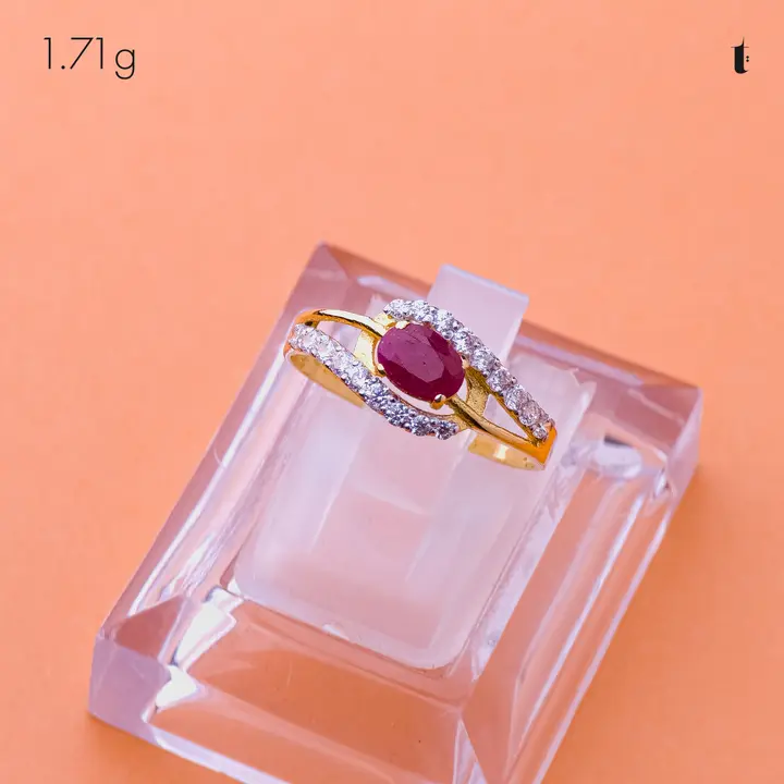 Yellow Gold Ring with Ruby design 310 by TAHERI