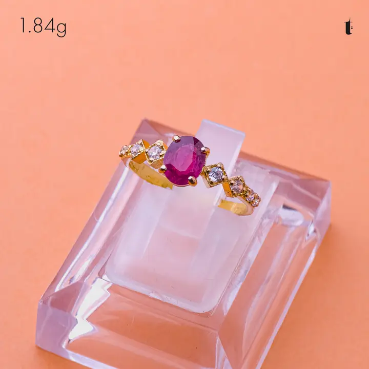 Yellow Gold Ring with Ruby design 318 by TAHERI