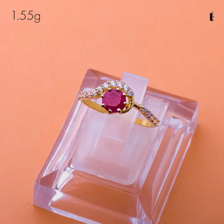 Yellow Gold Ring with Ruby design 324 by TAHERI
