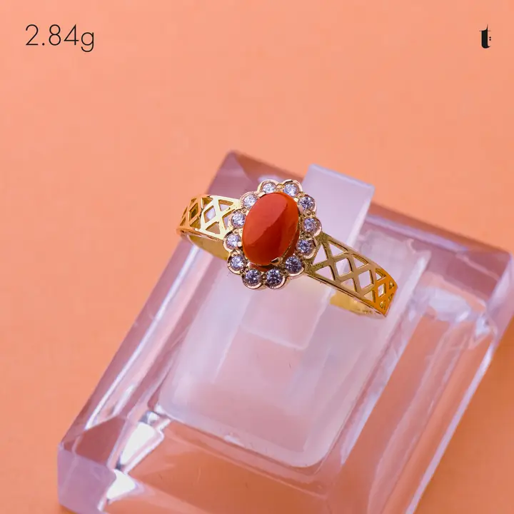 Yellow Gold Ring with Colored Stones design 327 by TAHERI