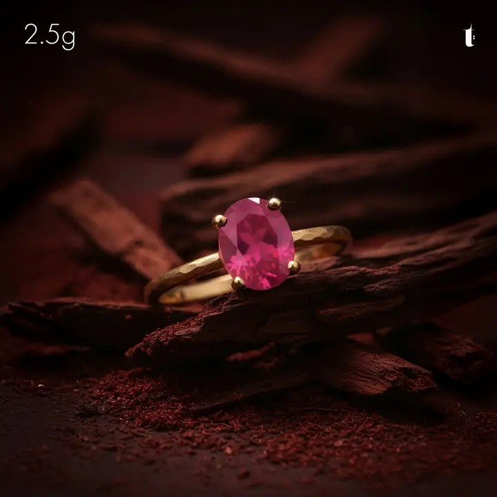 Yellow Gold Ring with Ruby design 341 by TAHERI