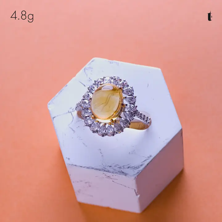 Two-Tone Ring with Colored Stones design 351 by TAHERI