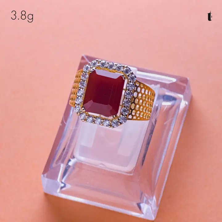 Yellow Gold Ring with Ruby design 361 by TAHERI