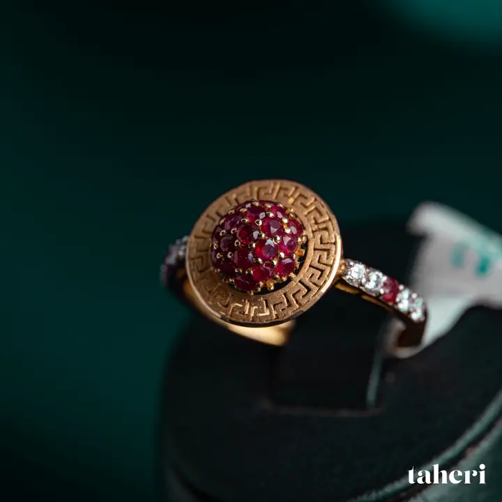 Rose Gold Ring with Ruby design 370 by TAHERI