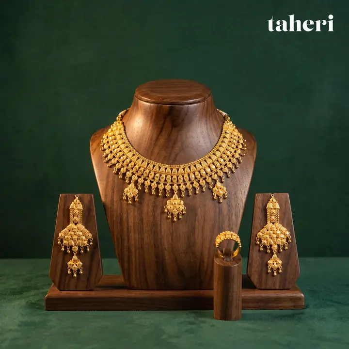 21k Yellow Gold Set design 25 by TAHERI