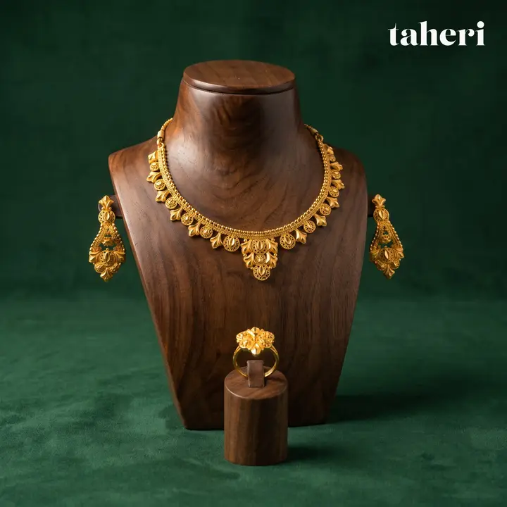 21k Yellow Gold Set design 32 by TAHERI