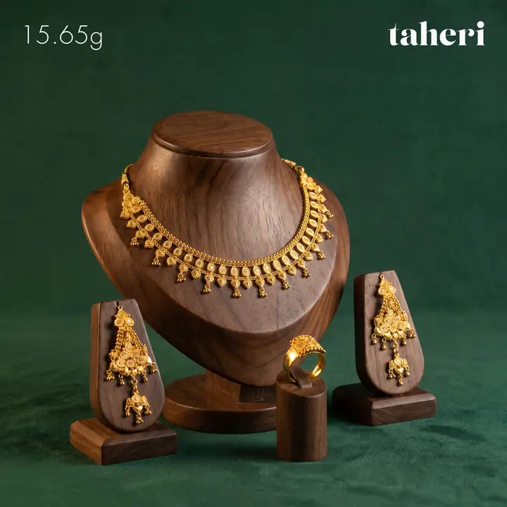 21k Yellow Gold Set with Cubic Zirconia design 40 by TAHERI