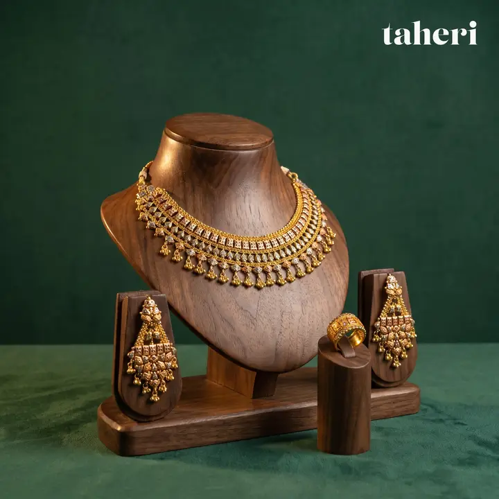 21k Two-Tone Gold Set design 42 by TAHERI