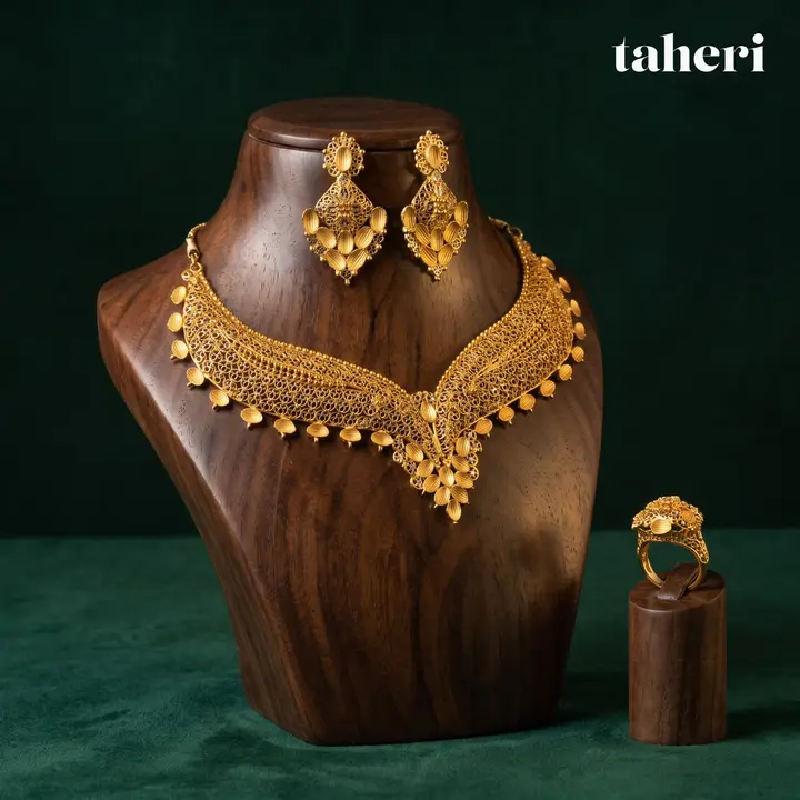 21k Yellow Gold Set design 45 by TAHERI