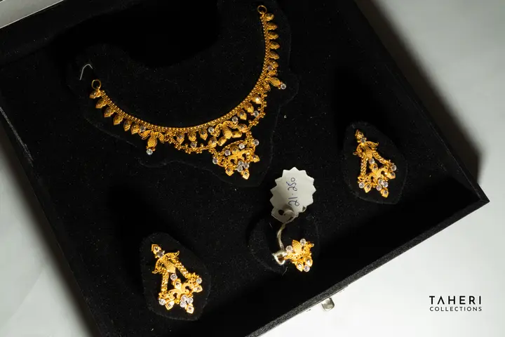 Yellow Gold Gold Set with Cubic Zirconia design 50 by TAHERI
