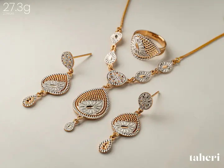 Two-Tone Gold Set design 57 by TAHERI