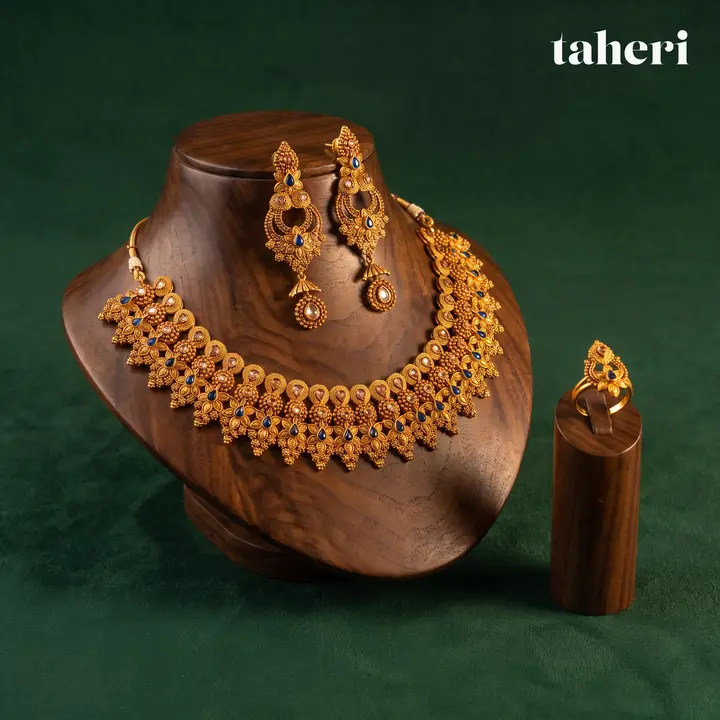 21k Yellow Gold Set with Cubic Zirconia design 67 by TAHERI