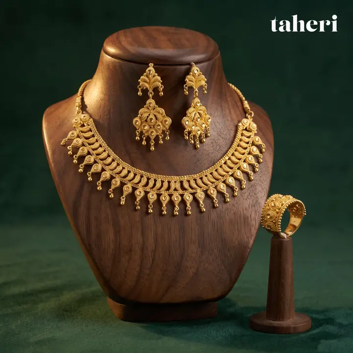 21k Yellow Gold Set design 76 by TAHERI