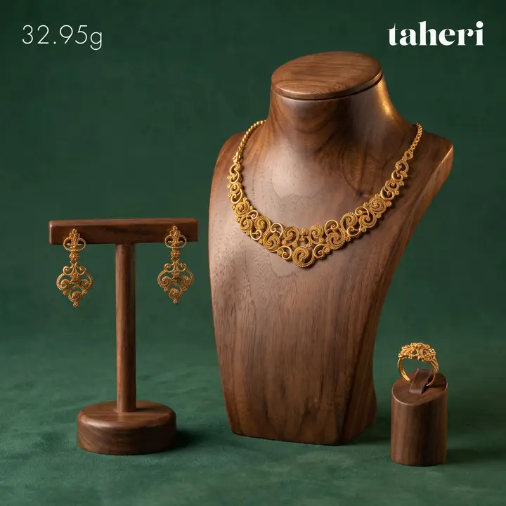21k Yellow Gold Set design 77 by TAHERI