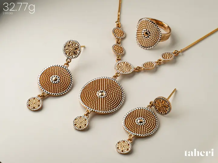 Two-Tone Gold Set design 68 by TAHERI