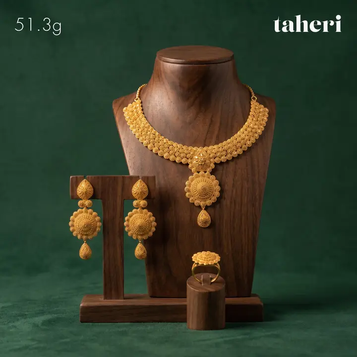 21k Yellow Gold Set design 82 by TAHERI