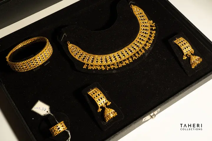 Two-Tone Gold Set with Cubic Zirconia design 69 by TAHERI