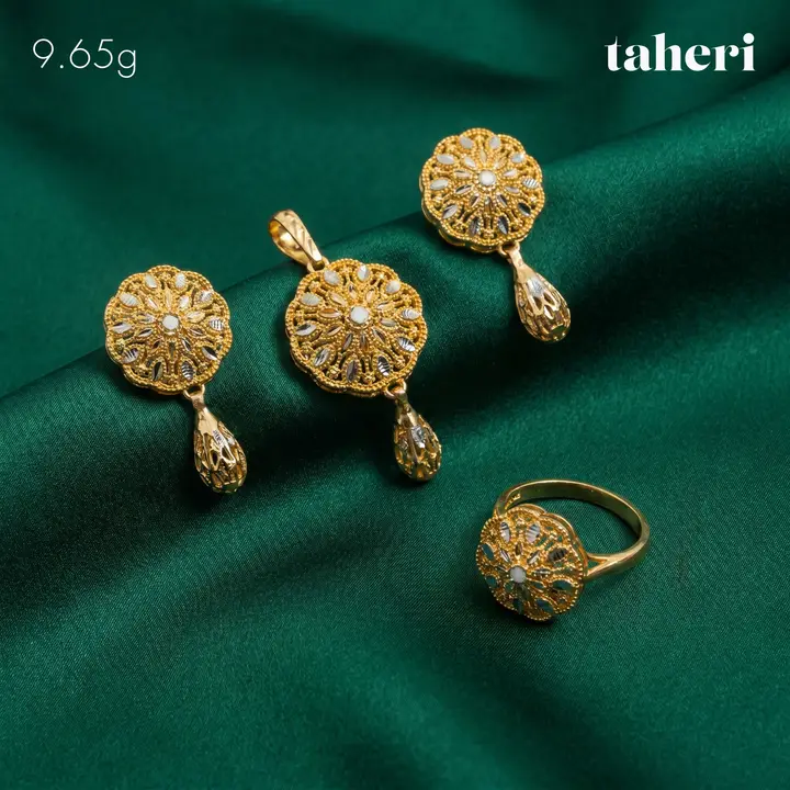 Two-Tone Locket sets without Bangle design 124 by TAHERI