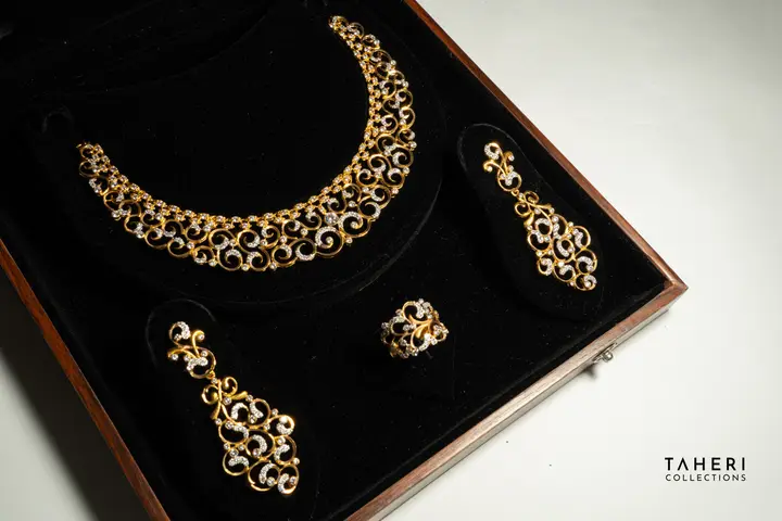 Yellow Gold Stone Set design 101 by TAHERI