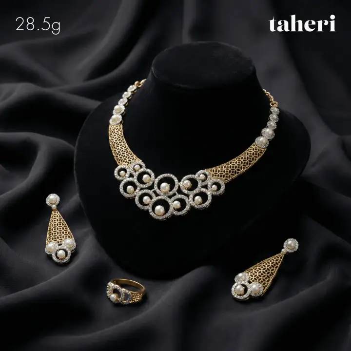 Two-Tone Stone Set design 140 by TAHERI