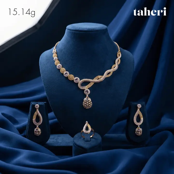 Two-Tone Stone Set design 145 by TAHERI