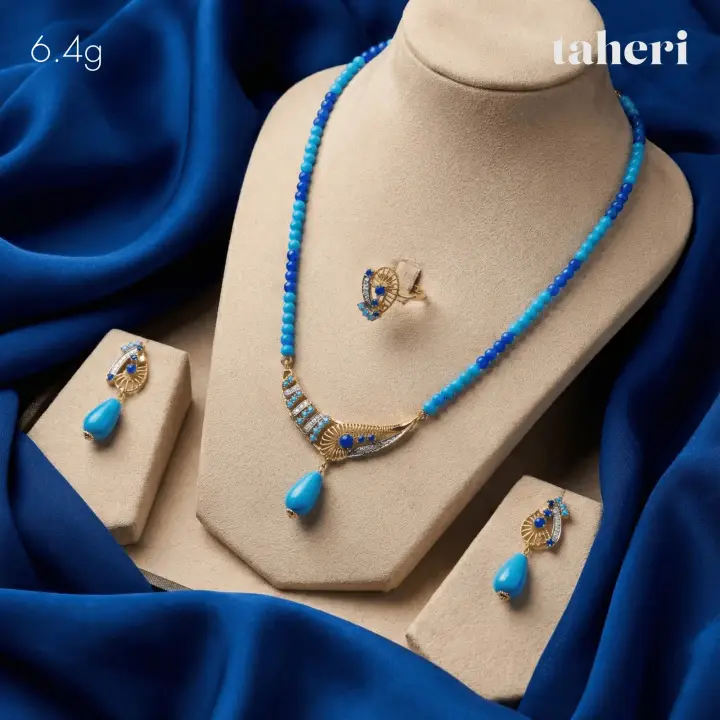 Two-Tone String Set with Colored Stones design 52 by TAHERI