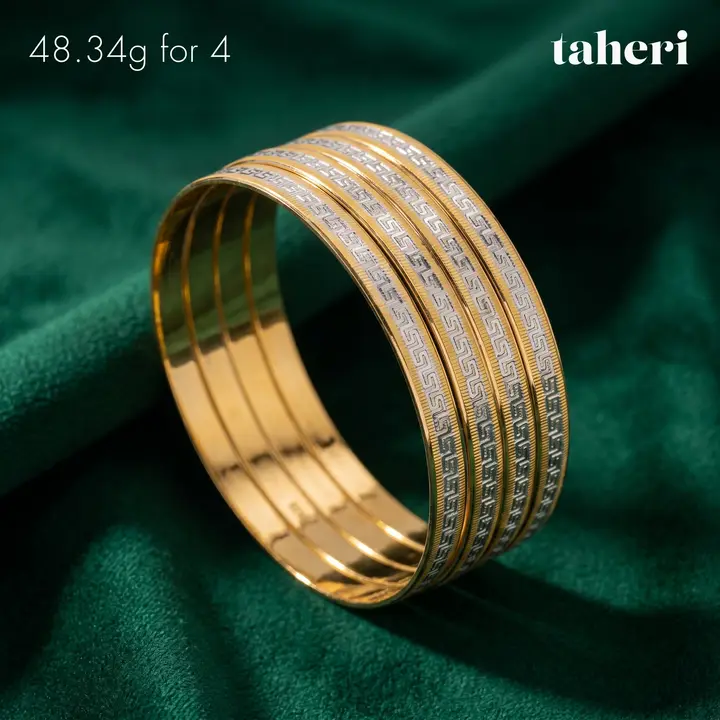 21k Two-Tone Gold Bangle design 33 by TAHERI