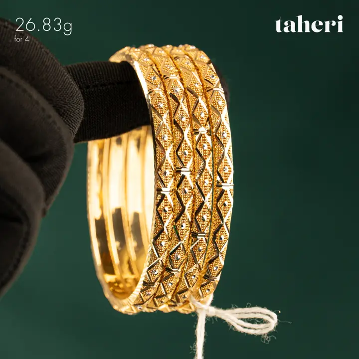 21k Yellow Gold Bangle design 36 by TAHERI