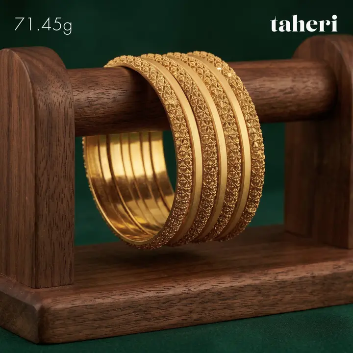 21k Yellow Gold Bangle design 41 by TAHERI