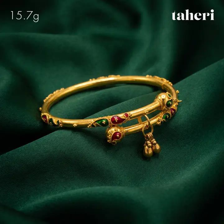 21k Yellow Gold Kara design 2 by TAHERI