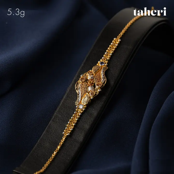 Two-Tone Bracelet with Cubic Zirconia design 52 by TAHERI
